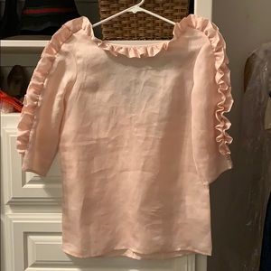 J Crew Collection Blush Ruffle Blouse, 2